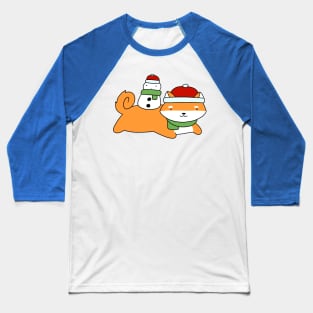 Shiba and Little Showman Baseball T-Shirt